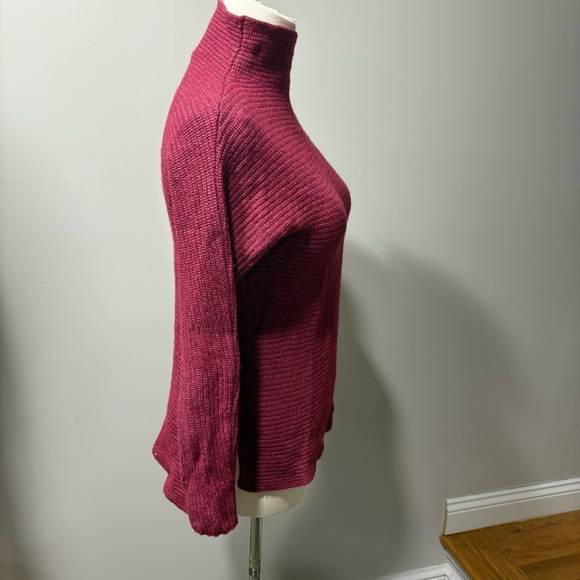 Bartolini Wool Cashmere Blend Turtleneck Women's Sz S Red Made In Italy Boho - Picture 2 of 9